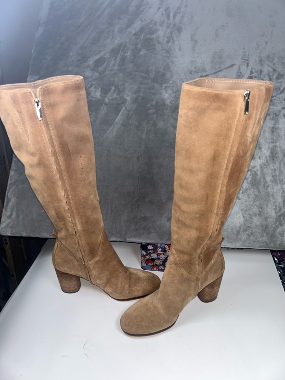 Sam Edelman bohemian Camellia Over-the-Knee Suede Boot in Cognac Tan - Picture 4 of 16